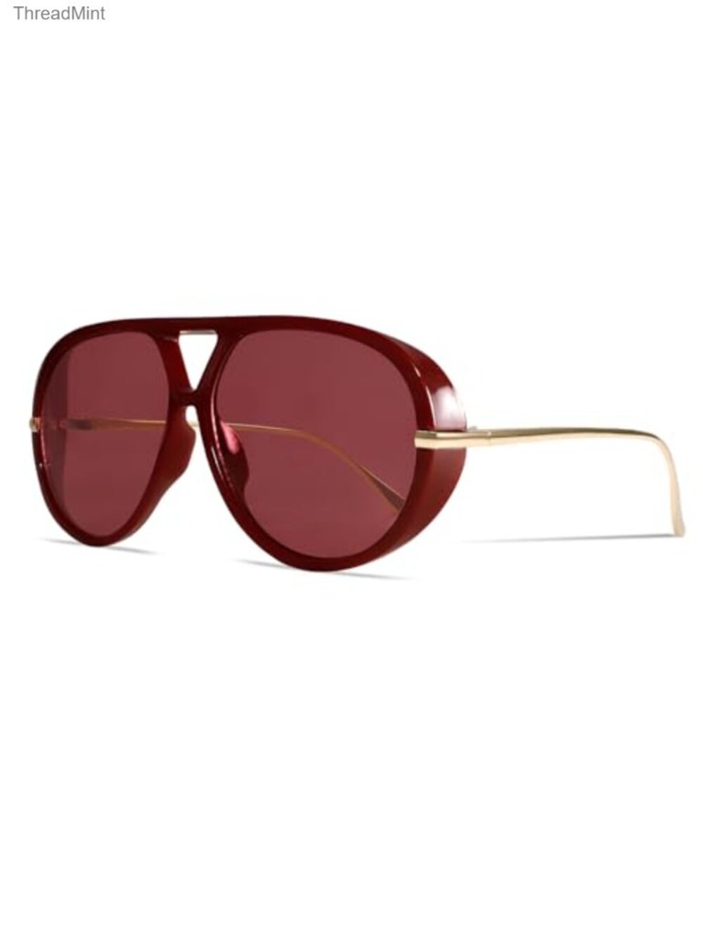 Oversized Retro Aviator Sunglasses UV Protection Full Frame Shield